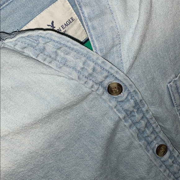AE denim light wash shirt - Picture 3 of 3